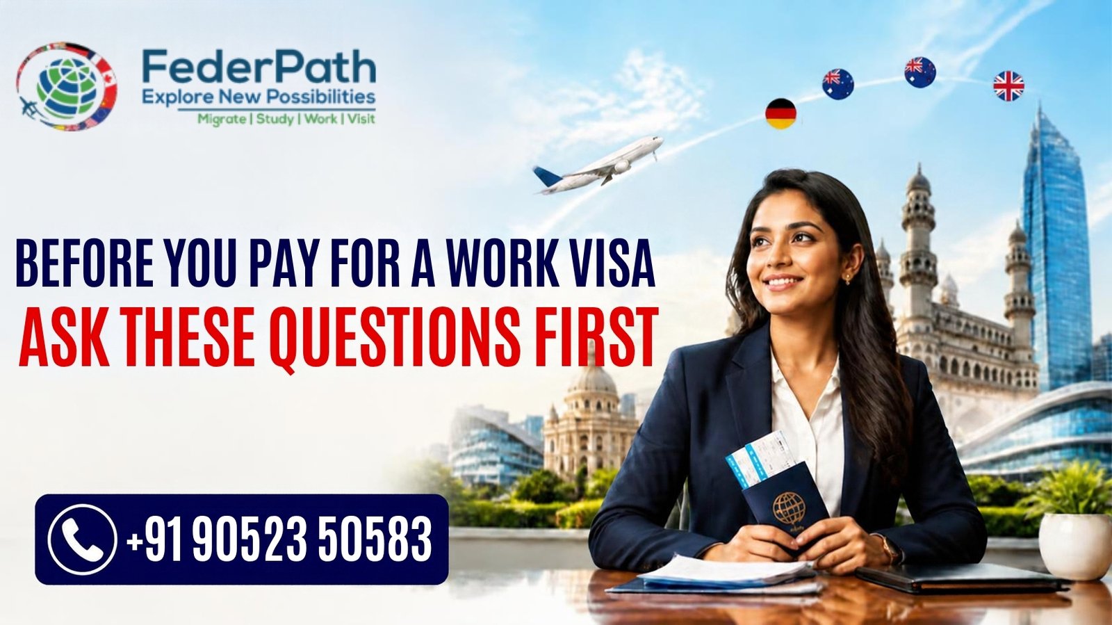 Work visa consultation for professionals in Hyderabad and Bangalore exploring overseas work opportunities and visa pathways.